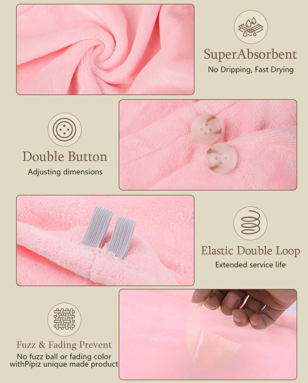 Microfiber Hair Towel Wrap