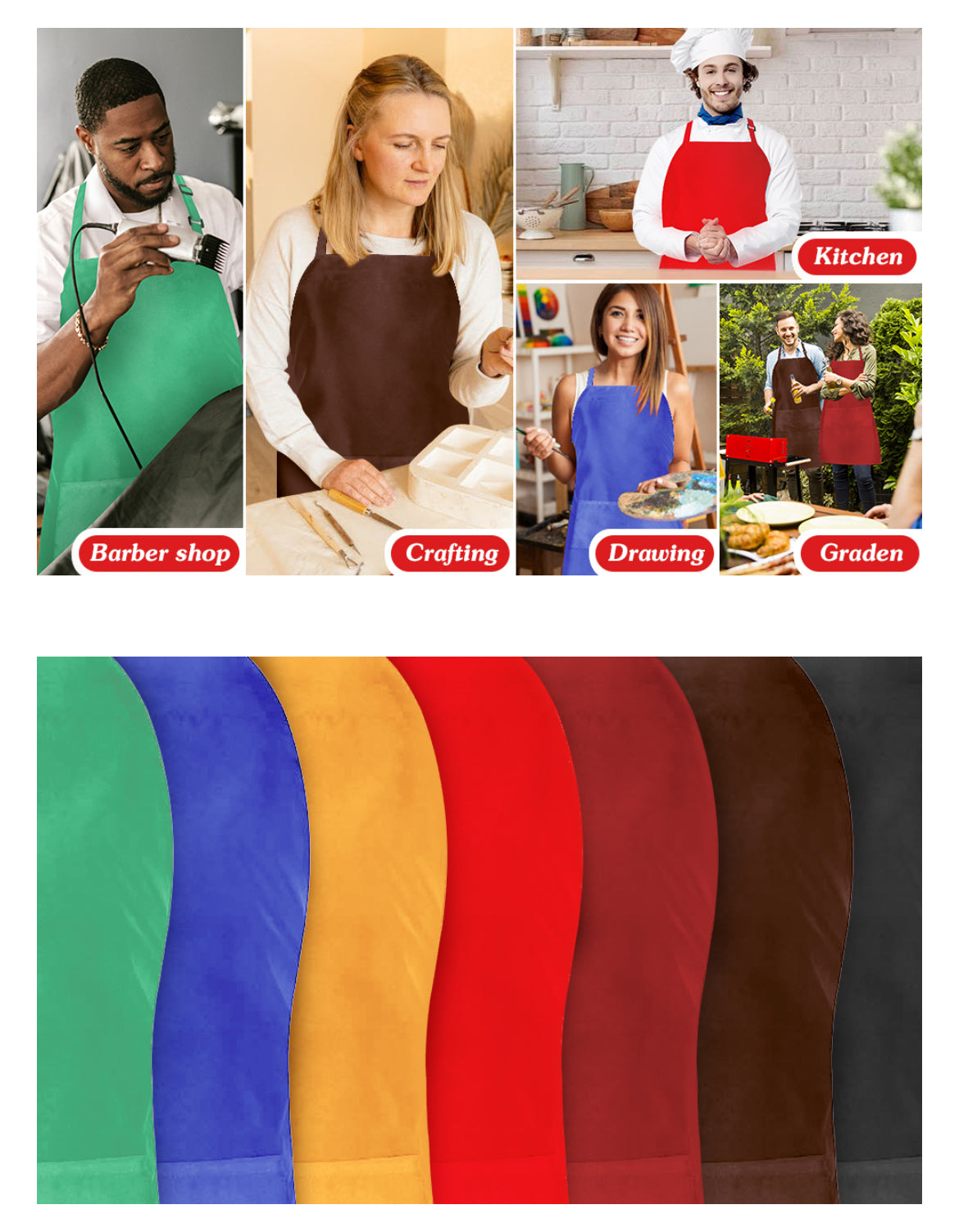 1 Adult Apron with Pockets