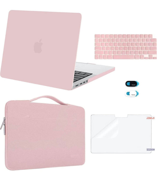 PINK ROSE GOLD MOSISO Compatible with MacBook Pro 14 inch Case 2021 2022 Release
